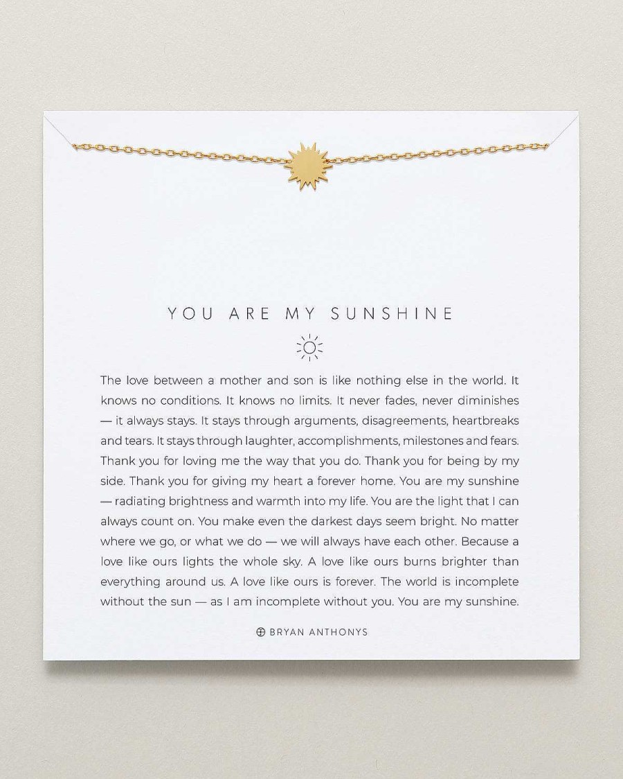 Necklaces Bryan Anthonys | You Are My Sunshine Icon Necklace (Mother Son)