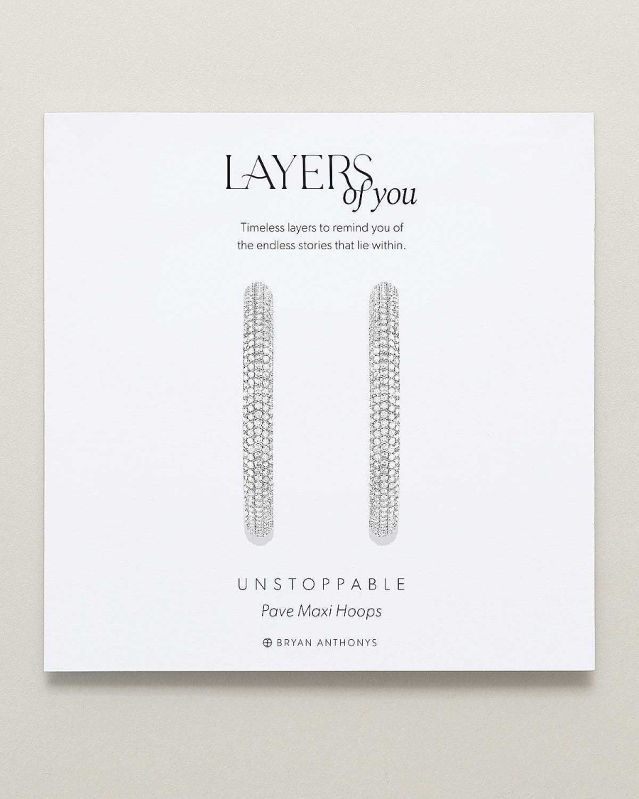 Earrings Bryan Anthonys | Unstoppable Pave Maxi Hoop Earrings