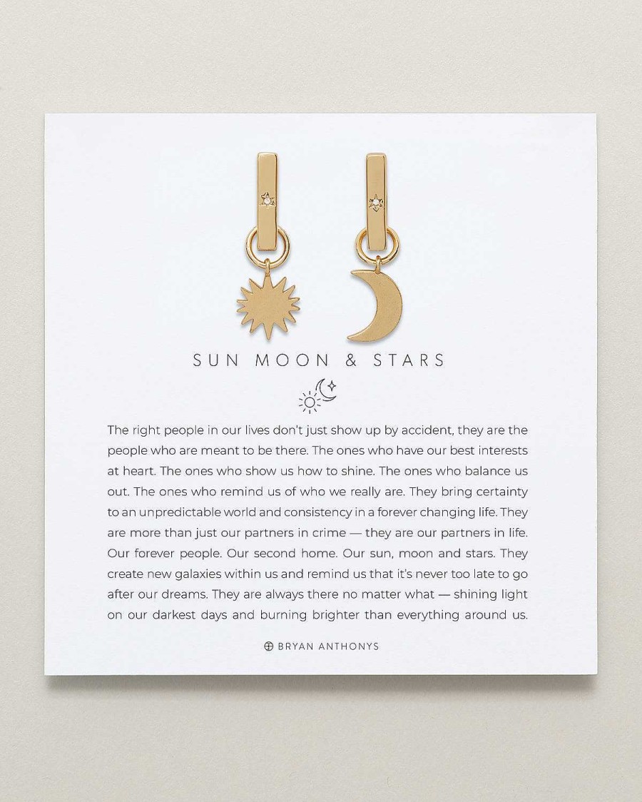 Earrings Bryan Anthonys | Sun Moon & Stars Huggies