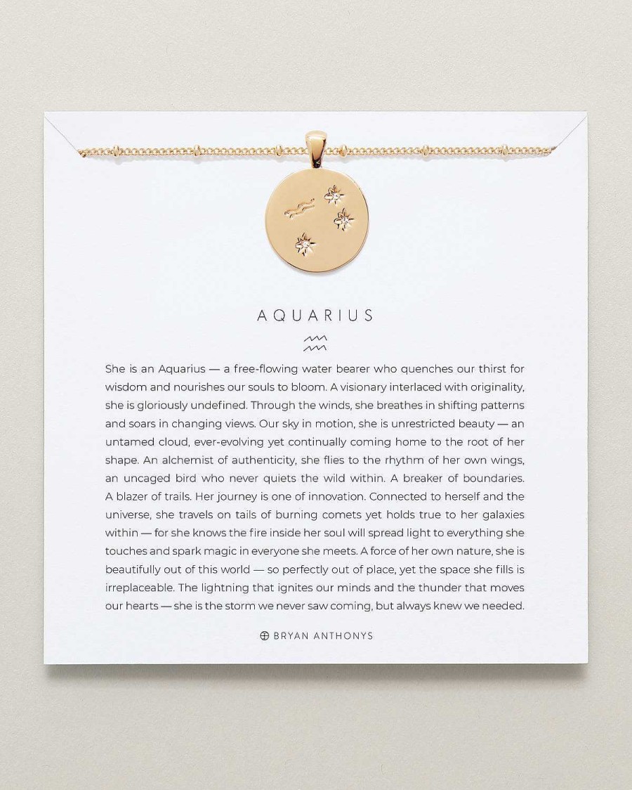 Necklaces Bryan Anthonys | Aquarius — Zodiac Necklace