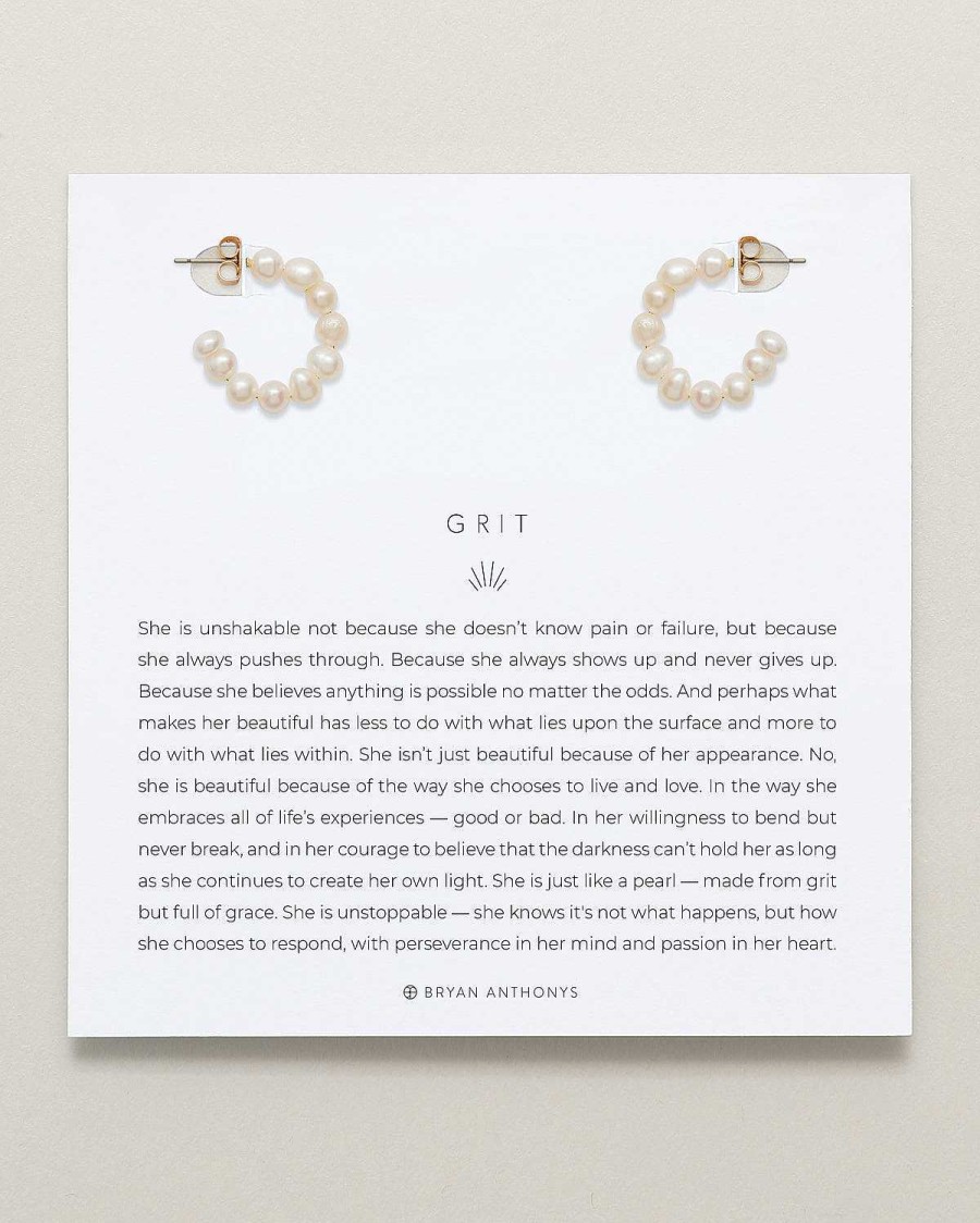 Earrings Bryan Anthonys | Grit Mini Hoop Earrings 14K Gold