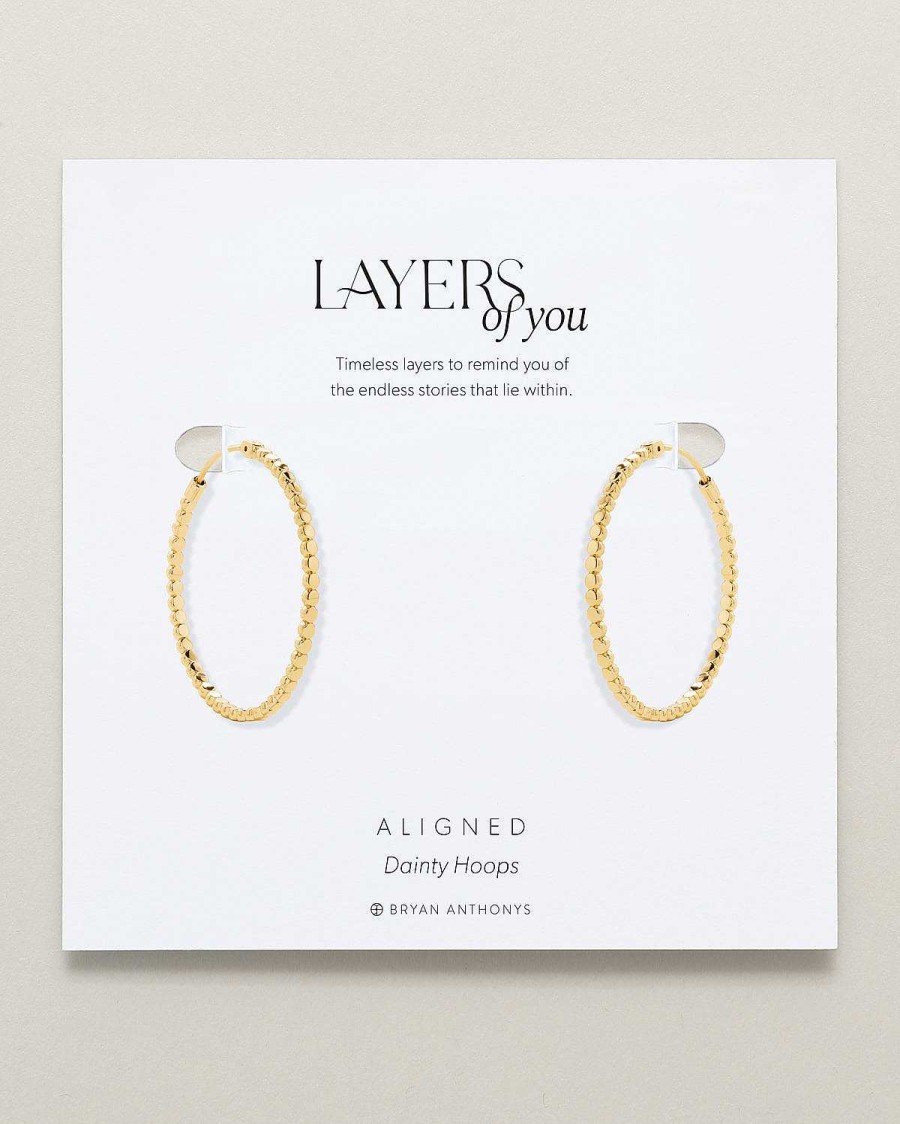 Earrings Bryan Anthonys | Aligned Dainty Hoop Earrings