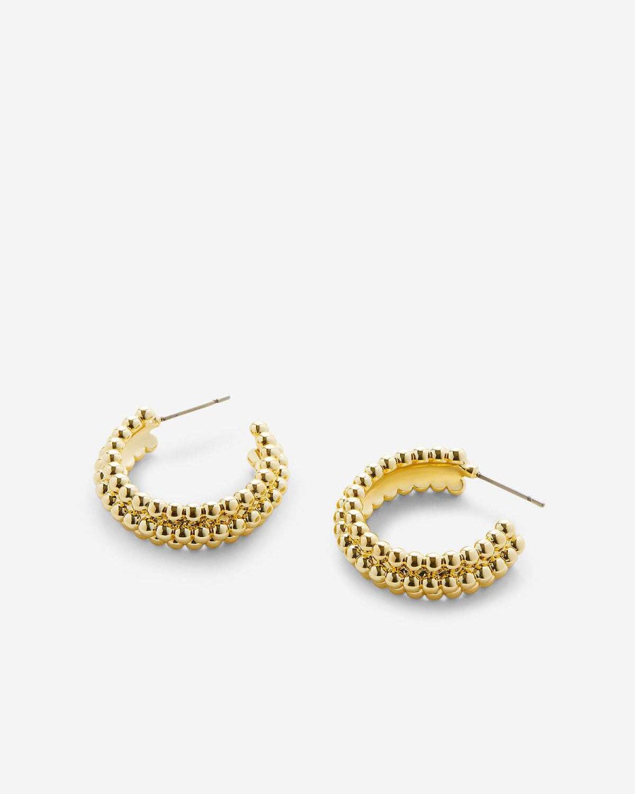 Earrings Bryan Anthonys | Aligned Beaded Hoop Earrings